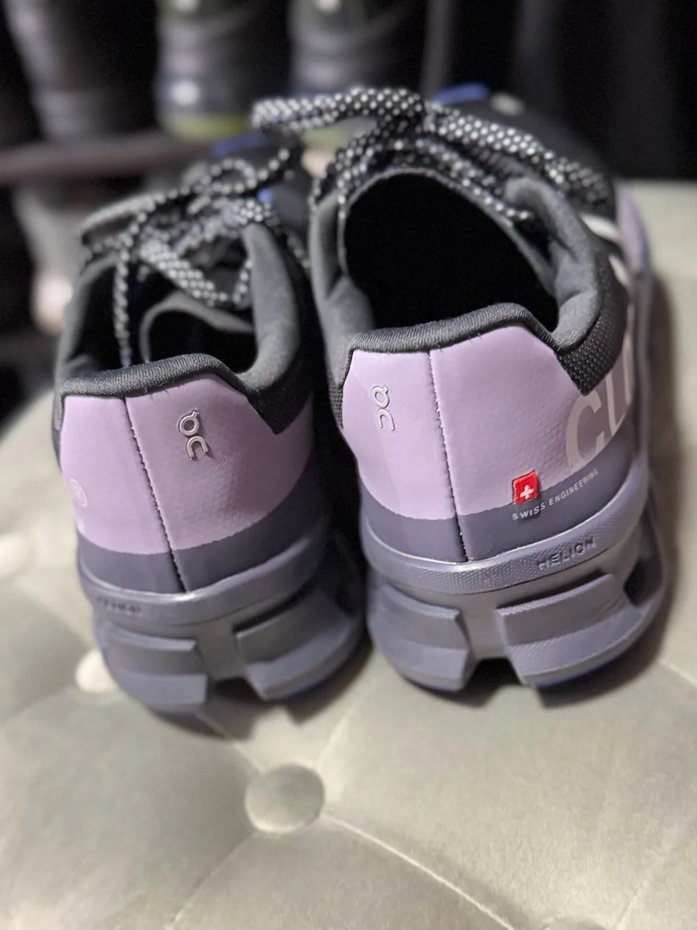 On Running Cloudtec Black and Lavender Men’s Running Shoe
